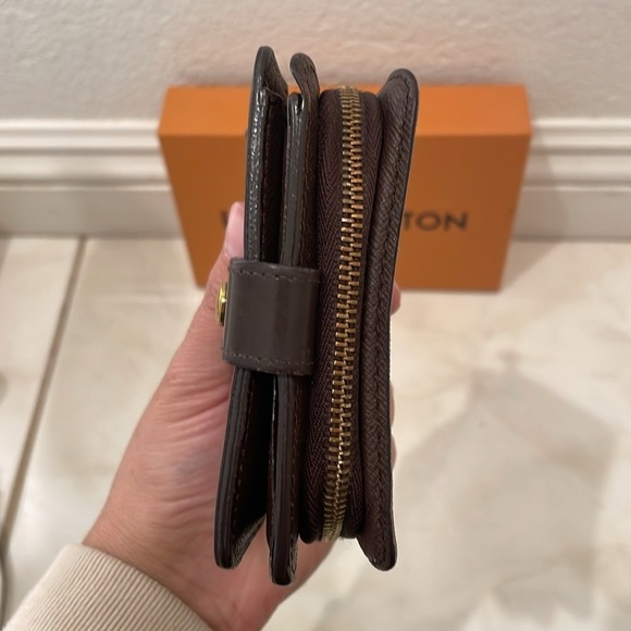 Louis Vuitton Compact Snap Zip Bi fold Wallet DAMIER EBENE - Picture 6 of 13